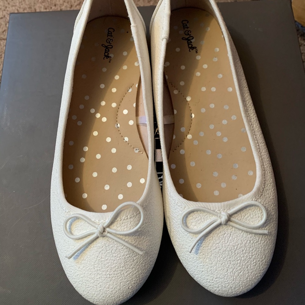 White ballet shoes